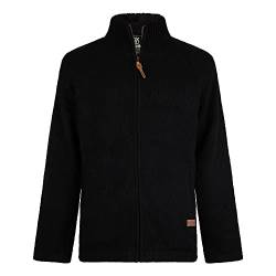 Herren Fleece gefütterte Strickjacke Reißverschluss Stehkragen Grobstrick Ebene Farbe Schwarz Strickpullover Zeitlose Wolljacke für alle Jahreszeiten, für drinnem & draußen.SHAKALOHA M Haddock. - XL von SHAKALOHA LIFE IS FOR LIVING