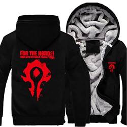 SHAMMA 2023 Herren Winter Hoodies für Warcraft World Fleece Jacken Mäntel Reißverschluss Pullover Warm Dicker Hoodie Schwergewicht Sweatshirt Workout Sport Oberbekleidung für Männer-A||S von SHAMMA