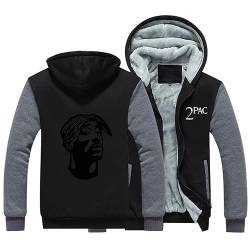 SHAMMA Herren Fleece Hoodies für 2PAC Full Zip Mäntel Winterjacke Warm Dicker Pullover Schweres Oberbekleidung Sport Sweatshirt Lässige Tops für Männer-C||L von SHAMMA