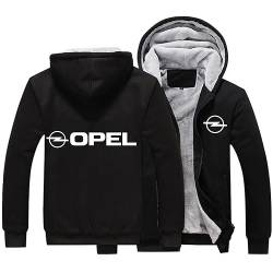 SHAMMA Herren Fleece Hoodies für OPel Winterjacke Reißverschluss Mäntel Pullover Schweres Sweatshirt Training Oberbekleidung Langarm Tops für Männer-C||4XL von SHAMMA