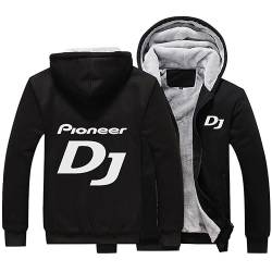 SHAMMA Herren Fleece Hoodies für Pioneer DJ Reißverschluss Jacke Winter Pullover Mantel Warme Dicke Oberbekleidung Schweres Sweatshirt Lässige Kapuzenoberteile für Männer-D||L von SHAMMA