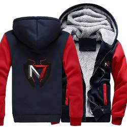 SHAMMA Herren Hoodies Mäntel für Mass Effect N7 Fleece Full Zip Sweatshirts Warme dicke Kapuzenjacken Herbst Winter Casual Workout Oberbekleidung Oberteile-D||4XL von SHAMMA