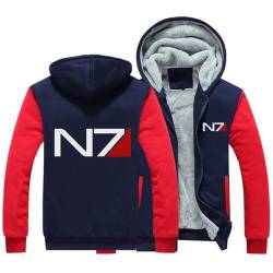 SHAMMA Herren Winter Hoodies für Maß Effect N7 Fleece Mäntel Pullover Full Zip Jacken Warmes dickes Sweatshirt Workout Oberbekleidung mit Taschen-D||S von SHAMMA