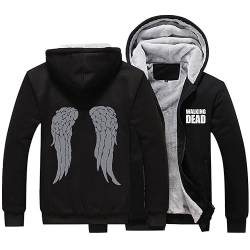 SHAMMA Herren Winter Hoodies für Walking Dead Schwergewicht Jacken Fleece Sweatshirt Reißverschluss Pullover Mäntel Warm Dicke Oberbekleidung Taschen Tops-A||XXL von SHAMMA