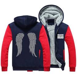 SHAMMA Herren Winter Hoodies für Walking Dead Schwergewicht Jacken Fleece Sweatshirt Reißverschluss Pullover Mäntel Warm Dicke Oberbekleidung Taschen Tops-C||XXL von SHAMMA