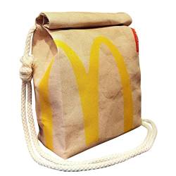 kpop unisex Schultertasche im McDonald's Papiertüten Design,aus strapazierfähiger Canvas süßer und lustiger Cartoon Look perfekt als Schul-/Handtasche. von SHANDADDY