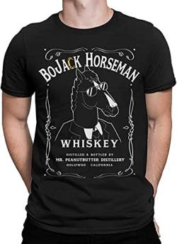 BoJack Horseman Whiskey Black T-T-Shirts Hemden(Large) von SHANGPIN