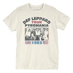 Def Leppard Pyromania Tour T-T-Shirts Hemden - Large Cream(X-Large) von SHANGPIN
