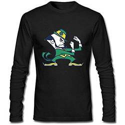 Design Long Sleeves T-T-Shirts Hemden Men 100% Cotton-The University of Notre Dame Fighting Irish Logo Black (XX-Large) von SHANGPIN