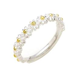 SHANGYU Gänseblümchen-Blumen-Ringe für Frauen, einfaches, sü Geschenk, Damenmode, für Fra Geschenkring verstellbarer J6p5, von SHANGYU