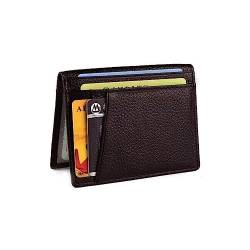 SHANGYU Ultra Slim Blocking Leder Brieftasche Kreditkarte für Männer 2020 Geldbörse Mode Geld Fall Tasche Geldbörsen Frauen, dunkelbraun von SHANGYU