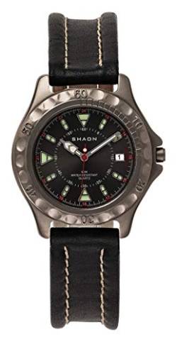 Shaon Herren Analog Quarz Uhr mit Leder Armband 22-6102-84 von SHAON