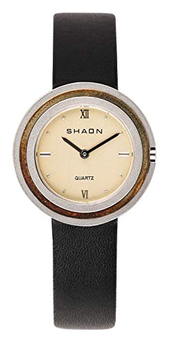 Shaon Herren Analog Quarz Uhr mit Leder Armband 36-6014-24 von SHAON