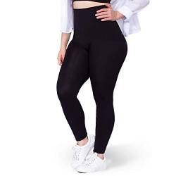 Shapermint Hohe Taille, mittlere Kompressions-Leggings – Shapewear für Damen, Schwarz, 3X-Groß von SHAPERMINT