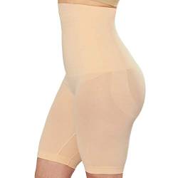 Shapermint Hohe Taille Body Shaper Shorts Shapewear für Frauen Bauchkontrolle Oberschenkel Schlankheitstechnologie, nude, Medium-Large von SHAPERMINT