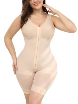 SHAPSHE Shapewear Damen Bauchweg Body Stark Formend Miederbody Korsett Fajas Formend Body Shaper Taillenformer Figurformender Butt Lifter Postnatal Shaping Bodysuit von SHAPSHE