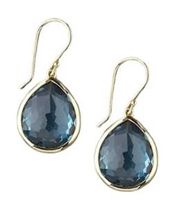 SHARRB Elegante Silberne Aquamarin-Kristall-Geburtsstein-Lange Ohrringe Beliebte Accessoires Ohrringe for Frauen Silber-Ohrringe 1St (Color : E87) von SHARRB