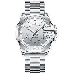 SHATONG Herrenuhr Mechanisches Uhrwerk 30M Wasserdicht Analog Armbanduhr,46 mm Gehäusegröße,Edelstahluhr von SHATONG