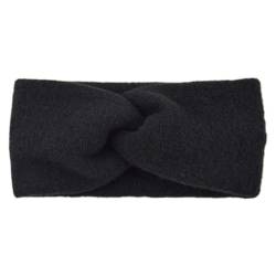 Stirnband Damen Winter Kreuz Breite Stirnbänder for Frauen Winter Wärmer Stricken Elastisches Haarband Turban Solide Bandana Schal Haar Zubehör (Color : Black) von SHBHWS