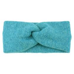 Stirnband Damen Winter Kreuz Breite Stirnbänder for Frauen Winter Wärmer Stricken Elastisches Haarband Turban Solide Bandana Schal Haar Zubehör (Color : Mint green) von SHBHWS