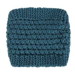 Stirnband Damen Winter Turban-Hut, gewebt, gedrehte Stirnbänder, solide, handgefertigte Strick-elastische Damen-Haarbänder, ohrgeschützt, warmes Winter-Stirnband (Color : Green) von SHBHWS