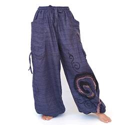 SHC Haremshose für Damen und Herren Aladinhose Jogginghose mit Verstellbarer Beinlänge von SHC - Siam Hippie Chic