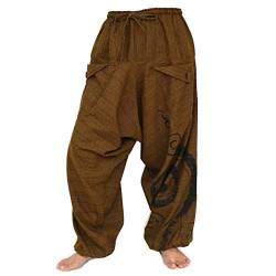 SHC Haremshose für Damen und Herren Aladinhose Pluderhose aus Reiner Baumwolle Bedruckt von SHC - Siam Hippie Chic