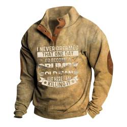 Hemd Herren Outdoor Hemd T Shirt Schwarz Herren Strickjacke Herren Lang Nachthemd Herren Herren Tshirt Schwarz Männer Hemd Kuschelpullover Herren(1-Khaki, 3XL) von SHE.White