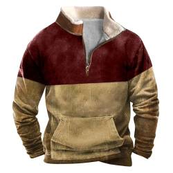 Teddyfleece Jacke Herren Thermo Pullover Herren Hoddies/pullies Herren 3 In 1 Jacke Herren Herren Pullover 3xl Oversized Pullover Herren Feuerwehr Hemd Winter Hoodie Herren(4-Light Brown, 5XL) von SHE.White