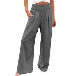 SHECO Damen Lauf weitbeinige Hose Frauen Baumwolle Sporthose Freizeithose Blickdicht Sports Trousers formell, entspannte Passform Lang Freizeit Outdoorhose Trainingshose Fitness von SHECO