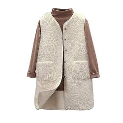 SHECO Damen Wollweste Tafara aus Merinowolle kuschelig & weich Strickjacke Damen Ärmelloses Fleevejacke Fleeve Wollstrickwaren Exklusivität Überwurf warm und kuschelig Hochwertiger Weste von SHECO