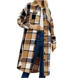 SHECO Strick Winterjacke Damen Jacke Damen Winter Arbeitsjacke Norweger Strickjacke, Frauen Casual Large Print Reißverschluss Plüsch Kapuze Langarm Mantel mit Taschen Winter von SHECO