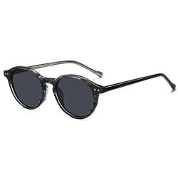 SHEEN KELLY Acetat polarisierte trendige ovale Sonnenbrille für Männer Frauen mit getöntem Objektiv Johnny Depp Art Retro Eyewear von SHEEN KELLY