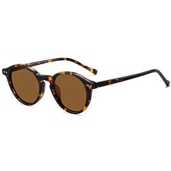 SHEEN KELLY Acetat polarisierte trendige ovale Sonnenbrille für Männer Frauen mit getöntem Objektiv Johnny Depp Art Retro Eyewear von SHEEN KELLY