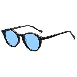 SHEEN KELLY Acetat polarisierte trendige ovale Sonnenbrille für Männer Frauen mit getöntem Objektiv Johnny Depp Art Retro Eyewear von SHEEN KELLY