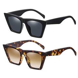 SHEEN KELLY Elegante Cat-Eye Sonnenbrille mit polarisierten Gläsern im Retro-Stil für Männer und Frauen, klare Sicht, UV400 Schutz von SHEEN KELLY