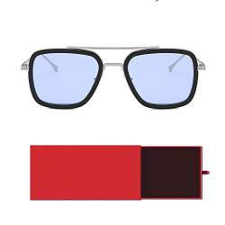 SHEEN KELLY Geschenk Retro Sonnenbrille Square Eyewear Metallrahmen Klassische Sonnenbrille Für Männer Frauen Sonnenbrille 1:1 von SHEEN KELLY