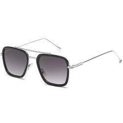 SHEEN KELLY Retro Sonnenbrille Square Eyewear Metallrahmen Klassische Sonnenbrille Für Männer Frauen Sonnenbrille 1:1 von SHEEN KELLY