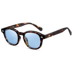 SHEEN KELLY TR90 Polarisierte Sonnenbrille für Männer Frauen Retro Runde Sonnenbrille Photochrome Linse von SHEEN KELLY