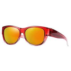SHEEN KELLY TR90 Übergroße Anfälle über Sonnenbrillen Spiegelte polarisierte Linsen Cateye für Frauenfahrer Brillen über Gläser leichtes Gewicht von SHEEN KELLY