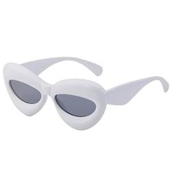 SHEEN KELLY Vintage Ovale Sonnenbrille für Frauen Männer Ninja Turtle Lips Brille Elliptische Gezeitenstrom Party Eyewear von SHEEN KELLY