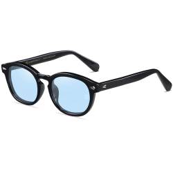 SHEEN KELLY Vintage Sommer Runde Sonnenbrille Nerd Frauen Bunte Eyewear Durchsichtige Linse Johnny Depp Sonnenbrille von SHEEN KELLY