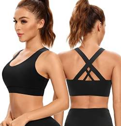 SHEKINI Sport BH Push up Bustier Damen Rücken Verkreuzt ohne Bügel Yoga Sport-BHS Atmungsaktiv Schock mit Gepolstert Fitness Lauf Yoga Bra von SHEKINI