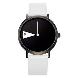 SHENGKE Creative Watch Ultra-Thin Strap Casual Fashion Quartz Minimalist Watch Blackwhite von SHENGKE