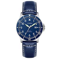 SHENGKE SINOBI Herren Freizeituhren Leuchtende Armbanduhren für Männer mit Kalender Datum Wasserdicht Leicht zu lesen Uhr Männer (Blue) von SHENGKE