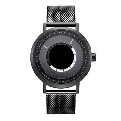SINOBI Business Uhren Herren Mode Original Design Uhr Herren Stahl Mesh Uhr Relogio Masculino Kreative Armbanduhr S9800G-Black von SHENGKE