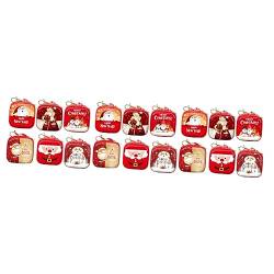 18 Stk Mini-weihnachtsgeschenktüte Quadratische Geldbörse Kreditkarten-geldbörse Spielzeug Für Mädchen Mini-weihnachtstasche Weihnachtsbonbonbeutel Münze Schlüsselanhänger Kind von SHERCHPRY
