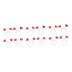 SHERCHPRY 12 Stk Valentinstag Stirnband Liebe Herzkopf Bopper Feier Haarband Valentinstag Haarband Hoop Make-up-stirnbänder Für Frauen Rotes Herzhaar Schal Harz Dreidimensional Fräulein von SHERCHPRY