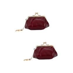 SHERCHPRY 2 STK Geldbörse Damenhandtaschen Brieftaschen für Frauen Mini-Geldhalter aus Leder Lederaufbewahrung Uhrenschnalle Aufbewahrungstasche Münzbeutel Jahrgang Öl Wachs von SHERCHPRY