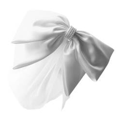 SHERCHPRY 2St Haarnadel Schleier für Bräute Haarschleifen für haarschmuck Haarspangen Tiara Haarbänder Schleife-Stirnband Hochzeitszubehör Schön Kopfbedeckung das Foto Braut Gespinst Weiß von SHERCHPRY